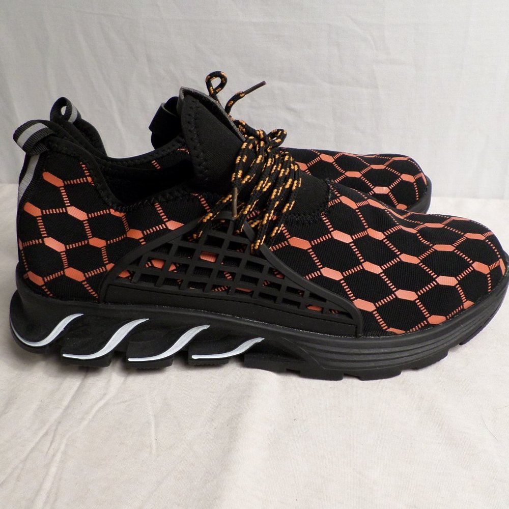 Raydlinx Safety Sneakers Steel Toe Slip Grip Black/Orange Size  13 EU 46